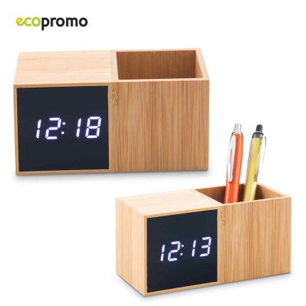 RELOJ CON PORTABOLÍGRAFO